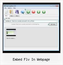 Embed FLV on Web Page embed flv in webpage