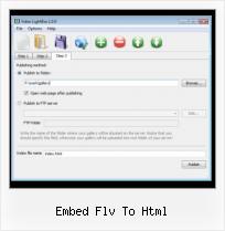 Embed flv to html. flv swf flash video embed..