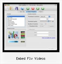 Javascript Video Scroller embed flv videos