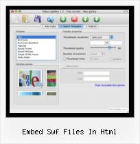 Embed SWF in HTML embed swf files in html