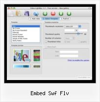 Embedding FLV into HTML embed swf flv