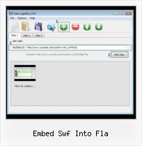 Video Link HTML embed swf into fla