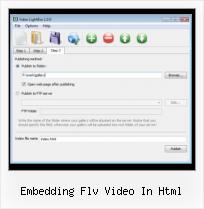 Load SWF in HTML embedding flv video in html