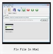 HTML Embed Flash Video flv file in html