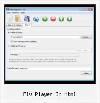 Embedding SWF into HTML flv player in html