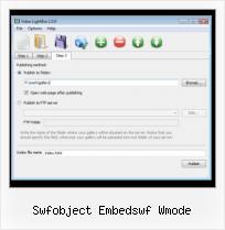 SWFobject Options swfobject embedswf wmode