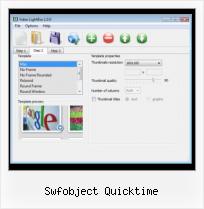 HTML Video Album swfobject quicktime