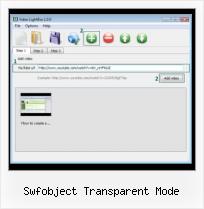 Adding Video HTML Help swfobject transparent mode