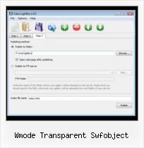 Embed Part Of Youtube Video wmode transparent swfobject