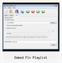 HTML Video Stream embed flv playlist