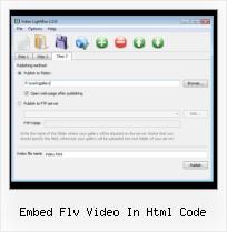 HTML5 Video Javascript embed flv video in html code