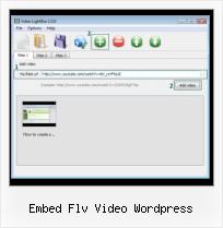 Code to Embed SWF embed flv video wordpress