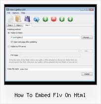 Javascript Video Scroller how to embed flv on html