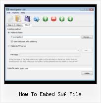 FLV Video in HTML how to embed swf file