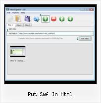 Code to Embed FLV put swf in html
