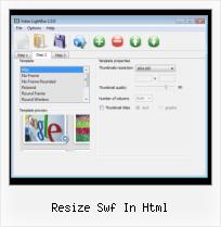 SWFobject Addvariable resize swf in html