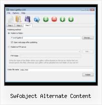 HTML Video Gallery swfobject alternate content