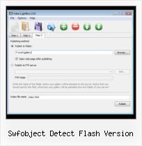 HTML Video Volume Code swfobject detect flash version