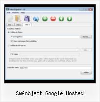 Put Video on My Website swfobject google hosted