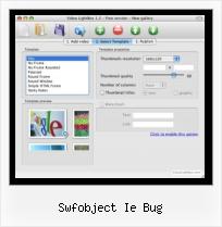 Video HTML Source Code swfobject ie bug