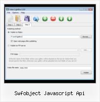 HTML Upload Video swfobject javascript api